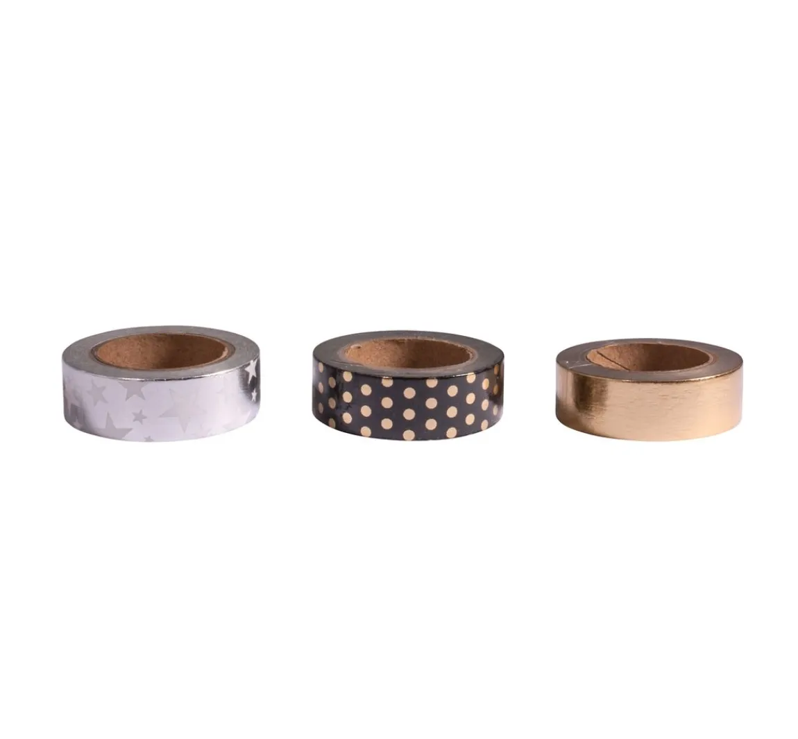 Online Rayher Washi Tape Set "Gold/Silver Foil"