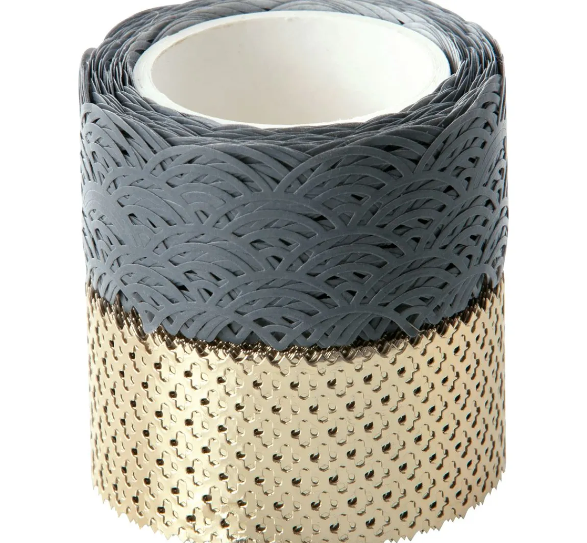 Best folia Washi-Dekor "Grau/Gold"