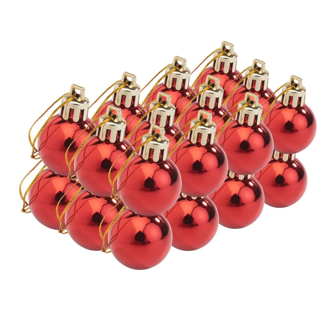 Hot Othmar Decorations Weihnachtskugeln aus Kunststoff, 24 Stück