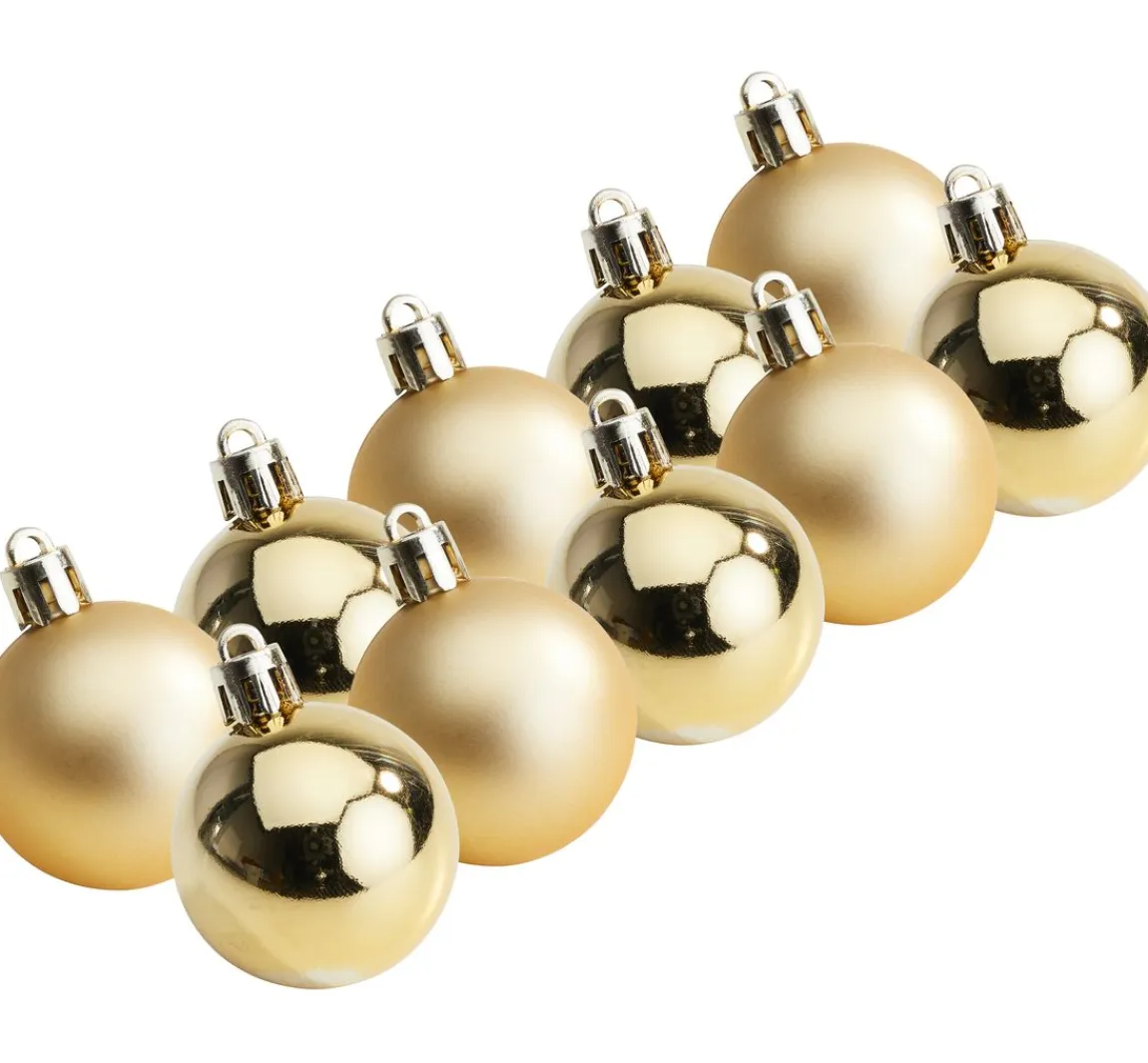 Othmar Decorations Weihnachtskugeln aus Kunststoff, 10 Stück, Ø 4,4 cm