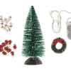Discount HobbyFun Wichtel-Set "Beleuchteter Weihnachtsbaum & Tannenkranz"