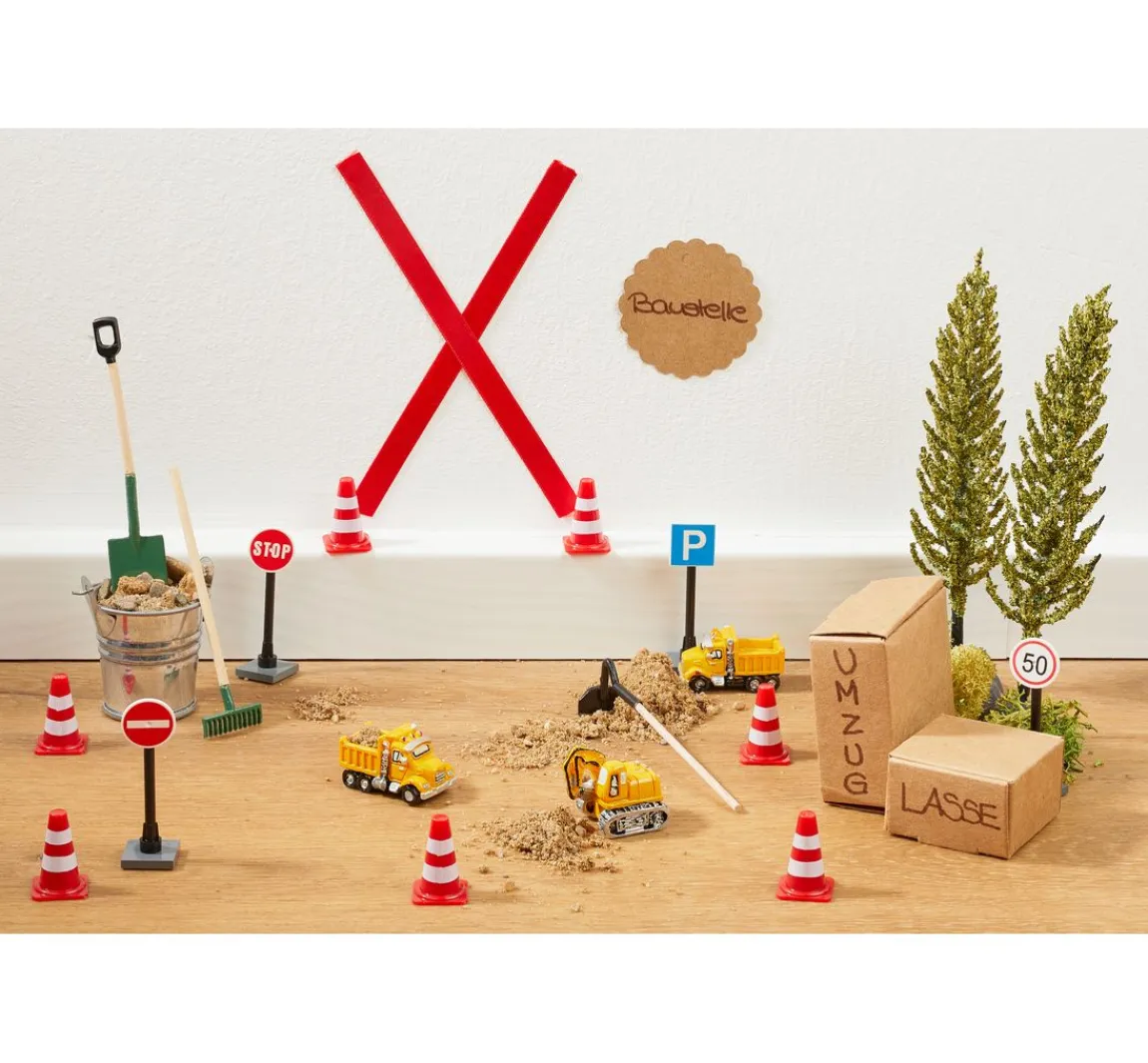 Sale HobbyFun Wichtel-Set "Pylonen & Verkehrsschilder"