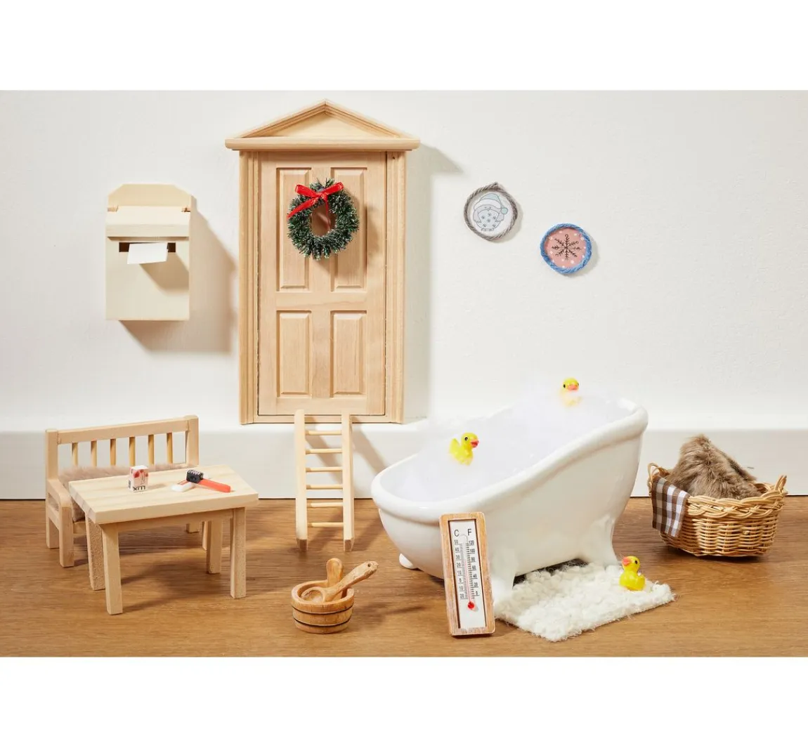 Outlet HobbyFun Wichtel-Set "Wäschekorb & Teppichklopfer"