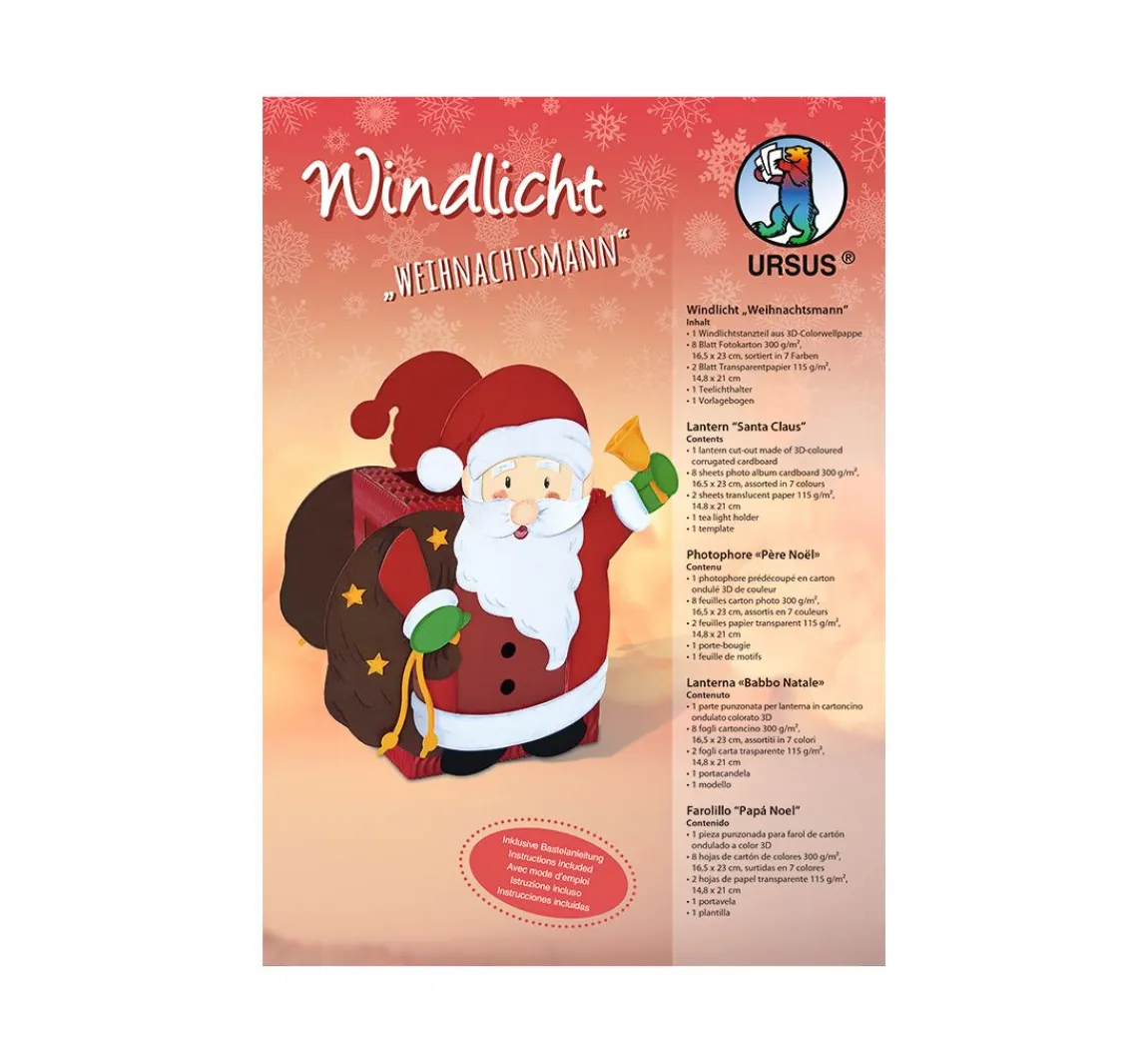 Best URSUS Windlicht "Weihnachtsmann"